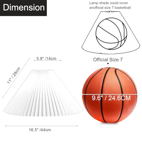 Pleated White Lamp Shade for Arc
