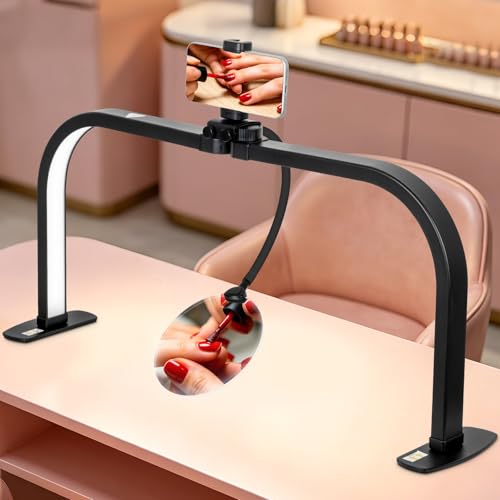 LED 5X Magnifier Half Moon Nail Desk Lamp (40 Count)