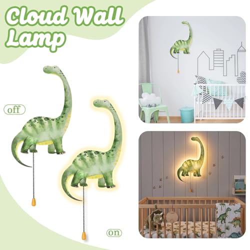 Dinosaur Night Light Wall Lamp Sleeping Nursery Lighting