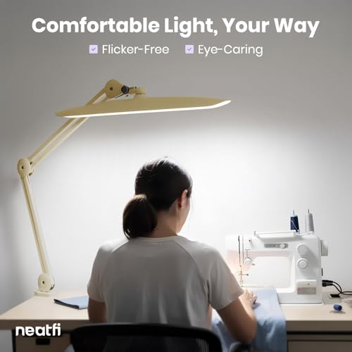 XL 2200 Lumens 20W LED Desk Lamp with Clamp