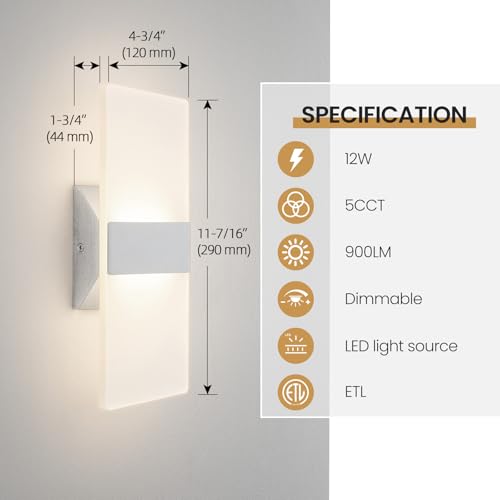 Hardwired Wall Sconces Set of Two (Brushed Nickel / 2 Pack)