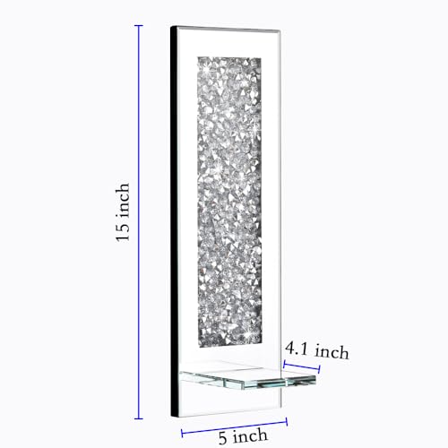 Crystal Crush Diamond Wall Candle holder set of 2 (2 Count)