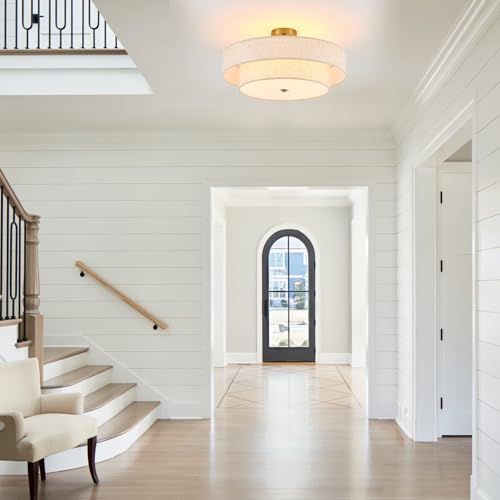 Modern Semi Flush Mount Ceiling Light 21.7" Modern Gold 4