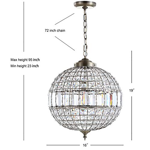 Georgina 1 Light Crystal Globe Pendant
