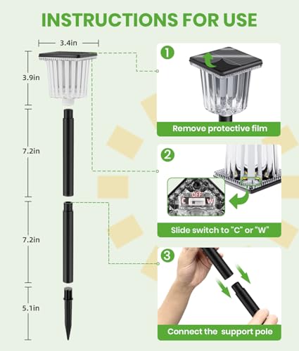Super Bright Solar Pathway Lights 4 Pack (4 Count)
