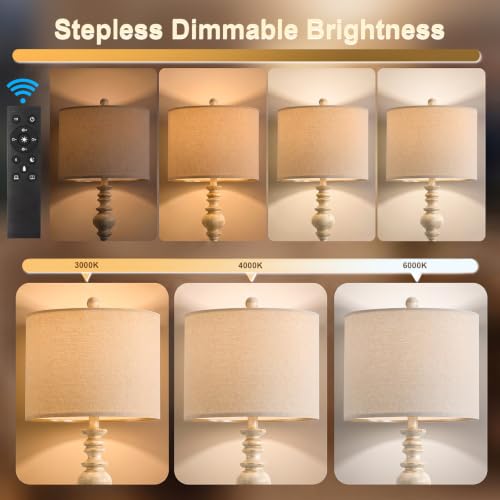 64.25" Farmhouse Floor Lamp with Remote (Warm White & Gold)