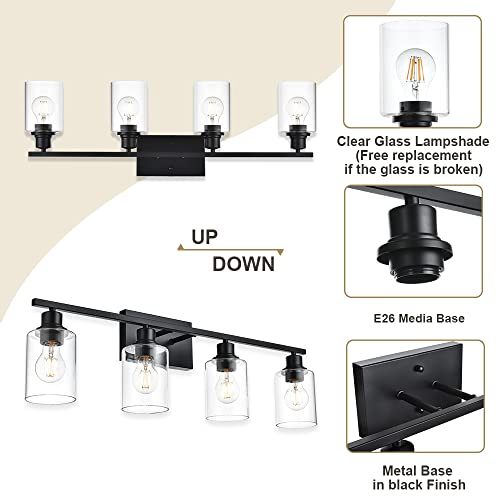 4 Light Modern Bathroom Lighting Fixtures