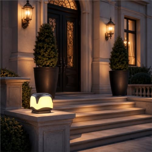 Modern Solar Outdoor Pillar Lamp