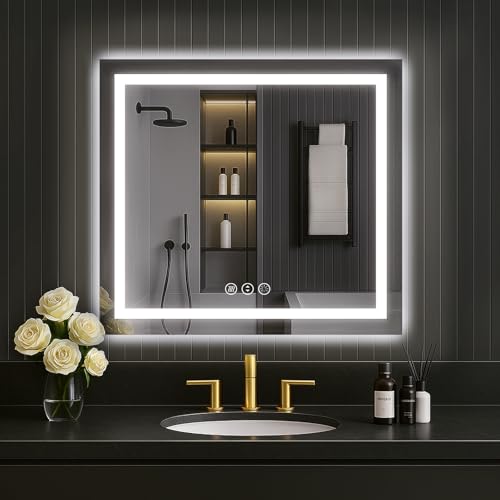 30"X30" LED Bathroom Mirror with Lights