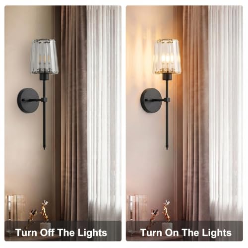 Hardwired Crystal Wall Sconces Set of 2 (2 Count)