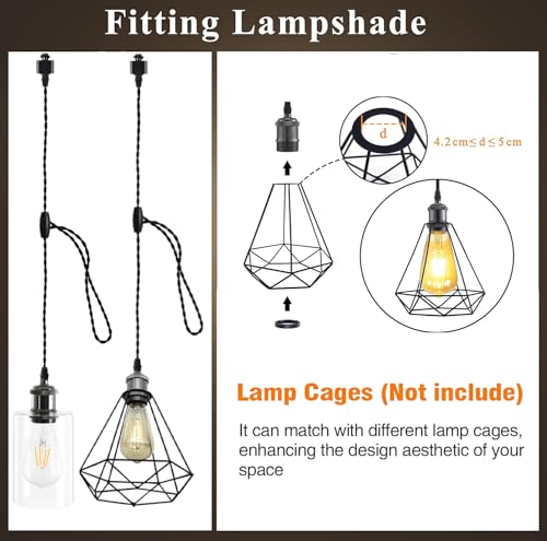 H Track Pendant Lights with Adjustable Cord (6 Count)