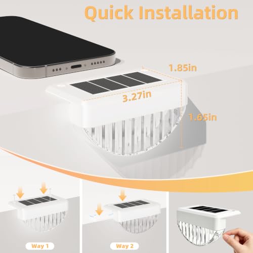 8 Pack Solar Deck Lights Outdoor