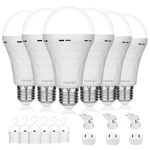 6 Pack Rechargeable Emergency Light Bulbs Battery Operated Bulb (6 Count)