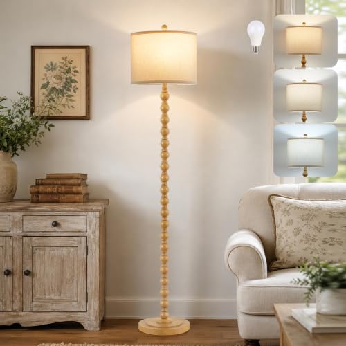 Rustic Floor Lamp for Living Room (Brown)