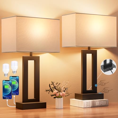 Nightstand Table Lamps for Bedrooms Set of 2 (2 Count)