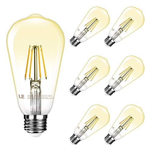 LE ST64 E26 Vintage Edison LED Bulbs (6 Count)