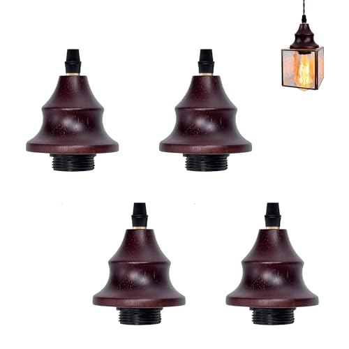 Vintage Design Wood E26 Bulb Socket Adapter Kit for Farmhouse Lighting Accessories Pendant Fixture DIY Replacement