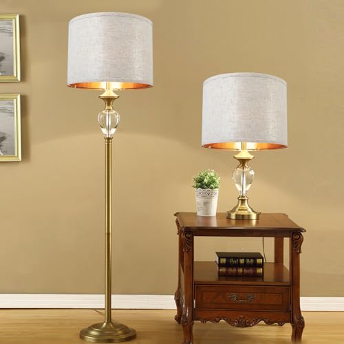 Black Lamp Shades Drum Set Of 2 Medium Gold 12 (2 Count)