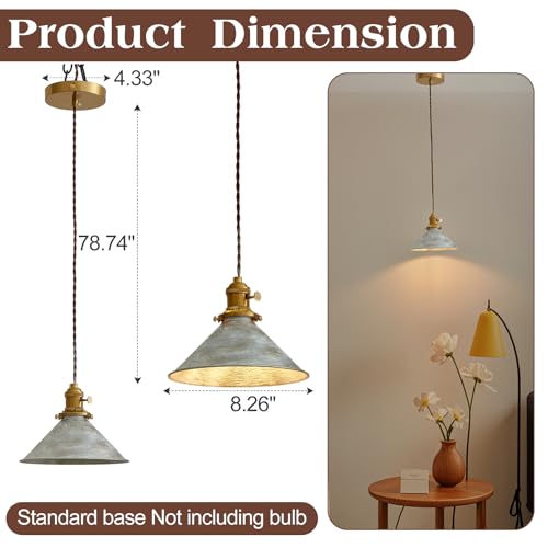 Pendant Lights Kitchen Island 6.5In Adjustable Cord for Hallway