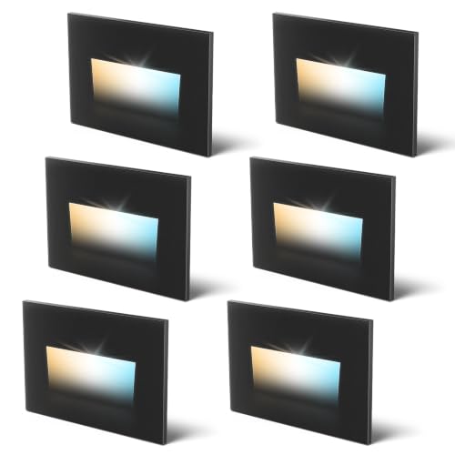 120V Hardwired Dimmable LED Stair Lights for Standard Gang Box (6 Count)