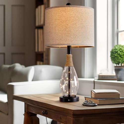 Bedside Table Lamp with USB