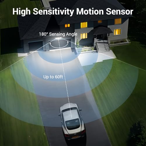 Outdoor LED Flood Lights D2D Security Lights Motion Sensor Remote 45W 5000K