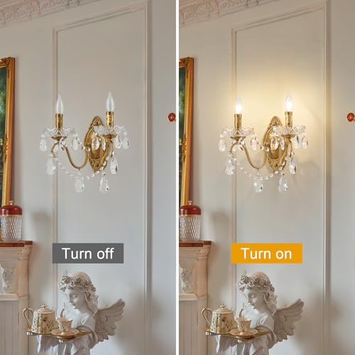 Crystal Wall Sconce Set of 2