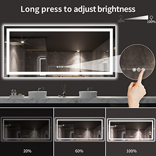77X36 LED Bathroom Mirror with Lights
