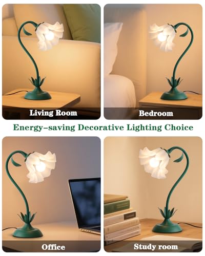 Flower Table Lamp Cute Desk Lamp for Bedroom Home Decor