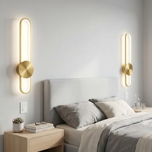 Modern Wall Sconce 4000K Dimmable LED Wall Light Fixture