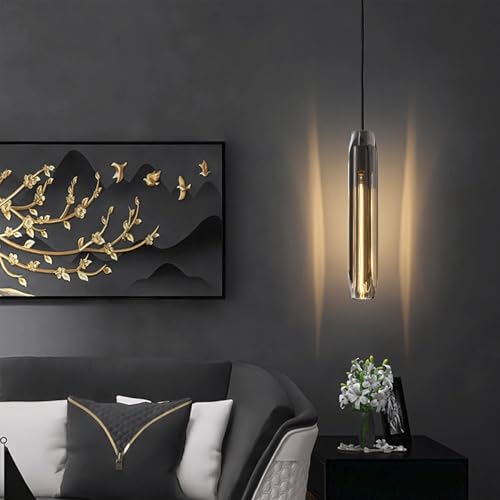 Pendant Lights Kitchen Island Pendant Lights Pendant Light fixtures Kitchen Pendant Light pendent Light 15" Smoke Gray Crystal lampshade Island Pendant Lights for Kitchen