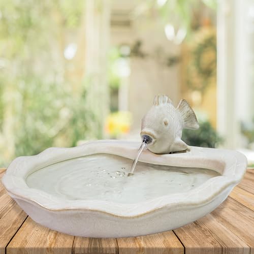 Sunnydaze 7" Fish Spout Tabletop Water Fountain