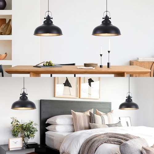 Black Pendant Lights Kitchen Island (3 Count)