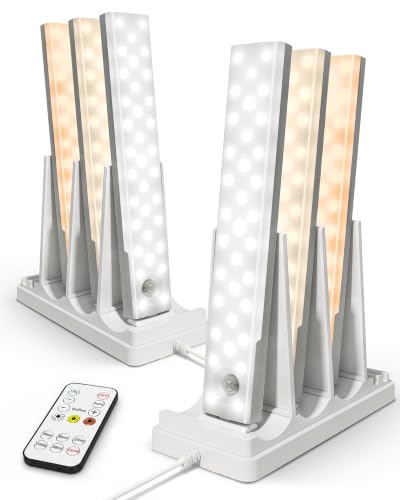 6 Pack Under Cabinet Lighting with 2 Charging Stations (6 Count)
