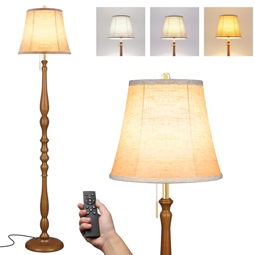 Wood Floor Lamp for Living Room (Walnut)
