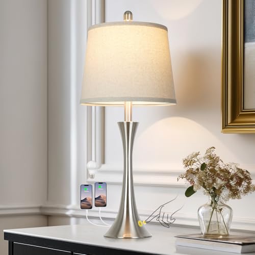 27.5" Silver Table Lamps