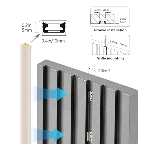 LED Strip Lights for Slat Wall Recessed (Smart Control)