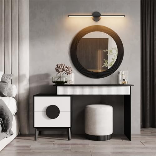 28In Black Wall Sconce Set of Two Hardwired 3000K LED Modern Wall Light Fixture 360° Rotatable for Living Room Hallway Bedroom (2 Count)