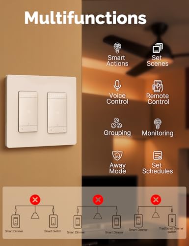 3 Way Smart Star Ring Dimmer Switch (2 Count)