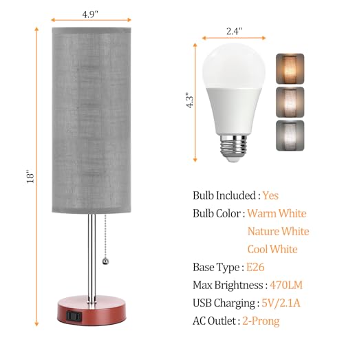18" Table Lamp for Bedroom