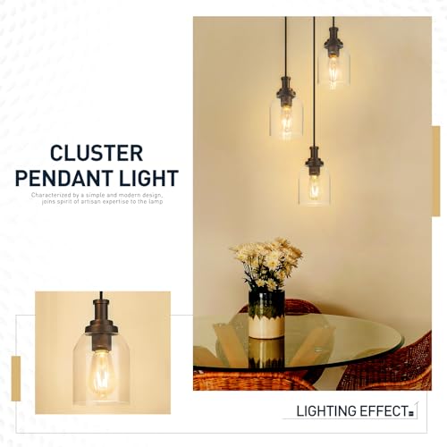 3 Light Pendant Lighting (2 Count)