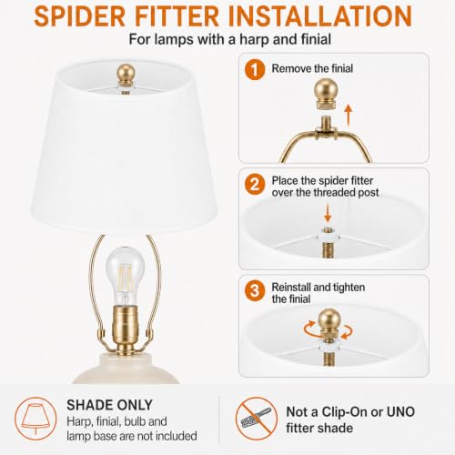 White Lamp Shades Set of 2 for Table Lamps (2 Count)