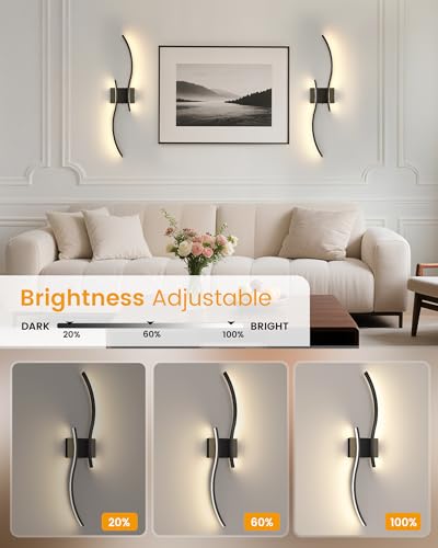 27.6 Inch Battery Operated Wall Sconce Set of 2 (2 Count)