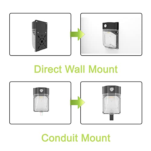 4PACK 30W 3600LM LED Wall Pack Lights with Dusk to Dawn Photocell (4 Count)