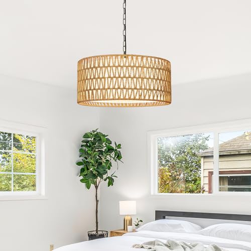 9" 52" Height Adjustable Farmhouse Chandelier Light Fixture