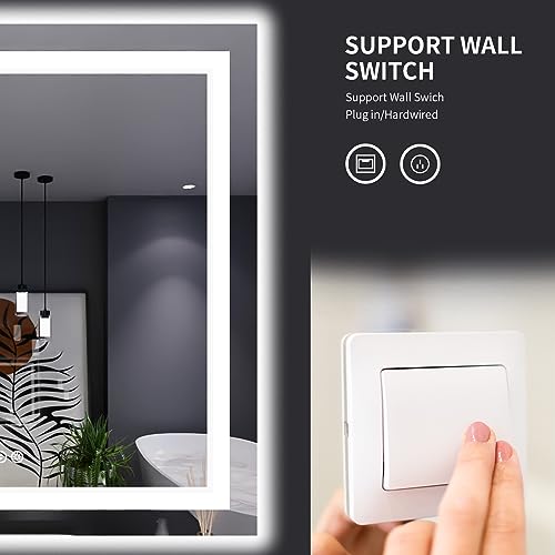38"X38" LED Bathroom Mirror with Lights