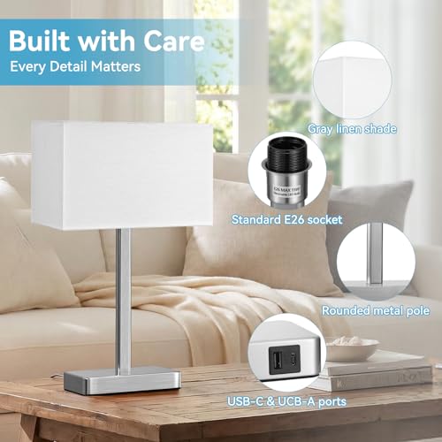 Touch Lamps for Bedroom Set of 2 (2 Count)