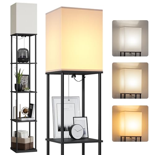 5 Tier Floor Lamp with Shelves