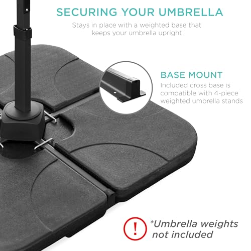 10ft Solar LED Cantilever Patio Umbrella
