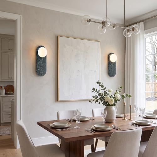 Modern Green Marble Wall Sconce